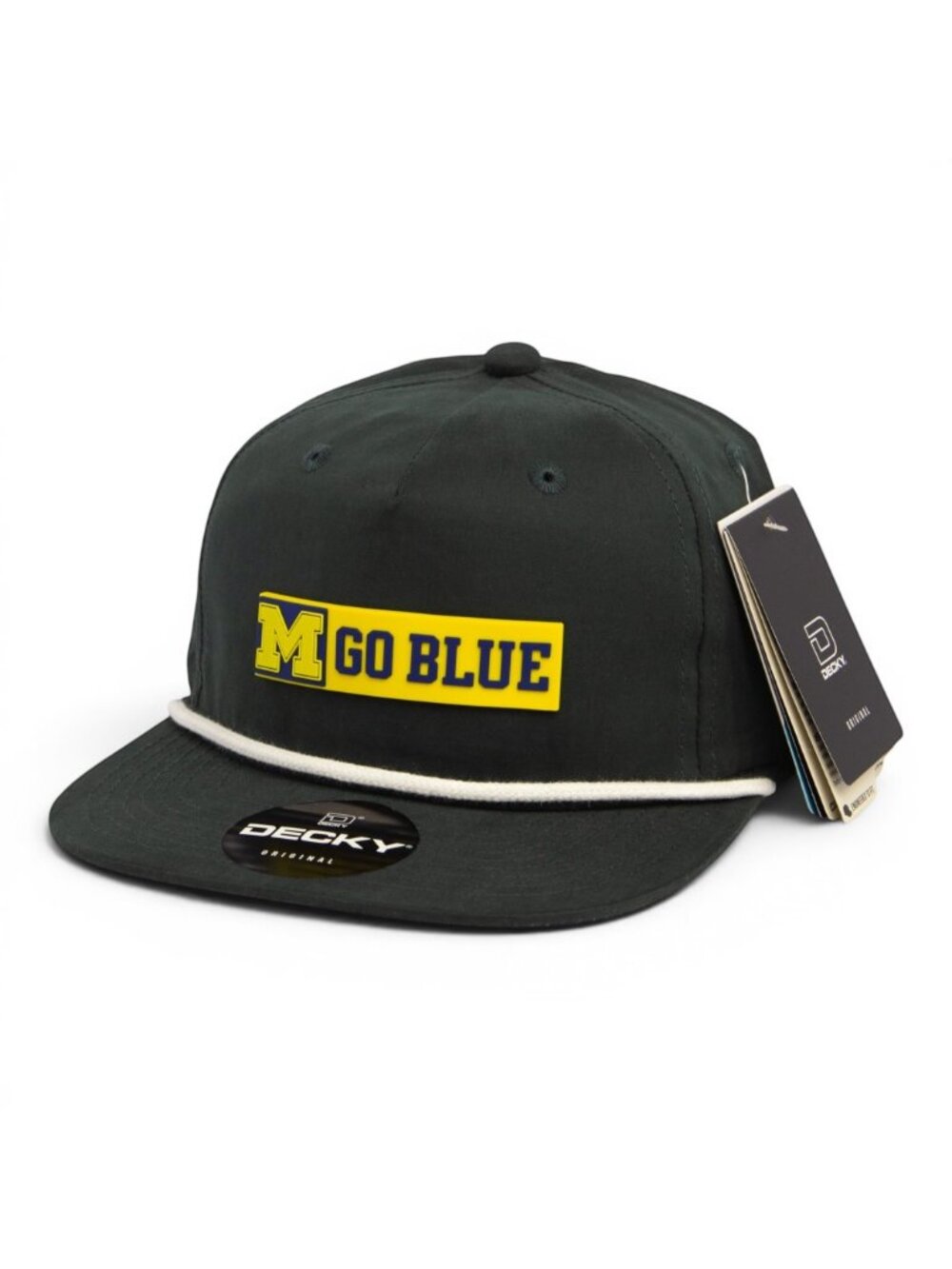 Michigan Wolverines GO BLUE Maize 3D Classic Rope Hat- Charcoal/ White